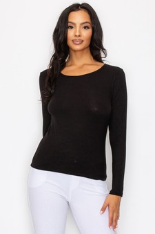 Women's Seamless Reversible V-Neck Long Sleeve Top - Wholesale