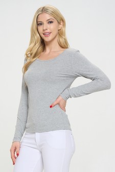 Women's Soft & Smooth Ribbed Long-sleeved Top style 2