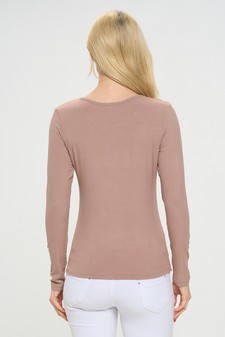 Women's Soft & Smooth Ribbed Long-sleeved Top style 3