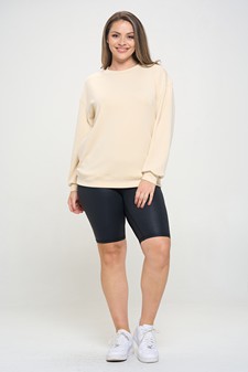 Women's Sofie Soft Modal Oversized Crew Top with Pockets style 5