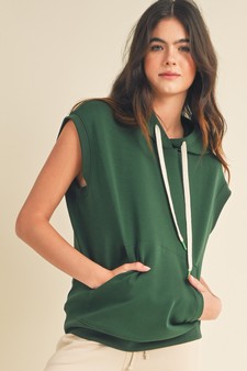 Women’s Solid UltraComfy Sleeveless Hoodie style 4