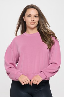 Women's Sofie Soft Modal Cropped Crew Top (XL only) style 4