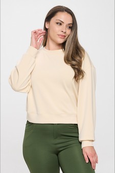 Women's Sofie Soft Modal Cropped Crew Top style 4