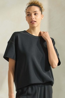 Women's Sofie Soft Modal Oversized Short Sleeve Crew Top style 4