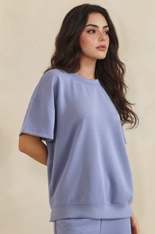 Women's Sofie Soft Modal Oversized Short Sleeve Crew Top style 3