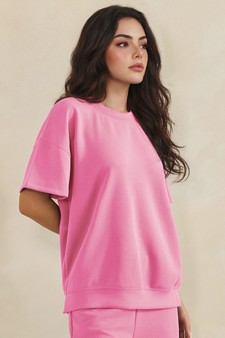 Women's Sofie Soft Modal Oversized Short Sleeve Crew Top style 3