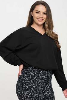 Women’s V-Neckline Raglan Sleeve Top style 4