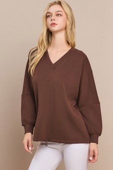 Women’s V-Neckline Raglan Sleeve Top style 4