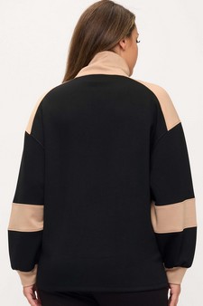 ETA 09/05/25 - Women's Sleek ColorBlock Half-Zip Top style 2
