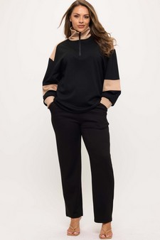 ETA 09/05/25 - Women's Sleek ColorBlock Half-Zip Top style 5