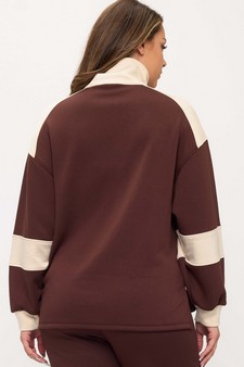 ETA 09/11/25 - Women's Sleek ColorBlock Half-Zip Top style 2