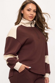 ETA 09/11/25 - Women's Sleek ColorBlock Half-Zip Top style 3