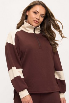 ETA 09/11/25 - Women's Sleek ColorBlock Half-Zip Top style 4