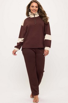 ETA 09/11/25 - Women's Sleek ColorBlock Half-Zip Top style 5