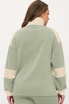 ETA 10/04/25 - Women's Sleek ColorBlock Half-Zip Top style 2