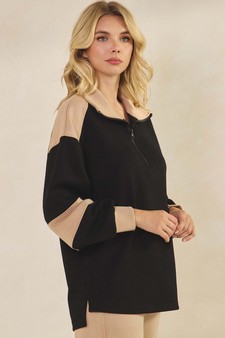 Women's Sleek ColorBlock Half-Zip Top style 3