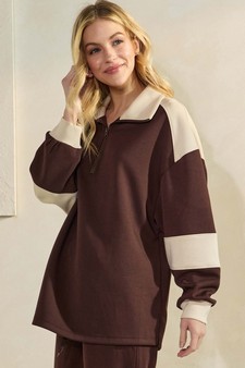 Women's Sleek ColorBlock Half-Zip Top style 3