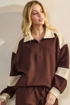 Women's Sleek ColorBlock Half-Zip Top style 4