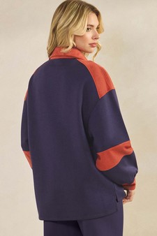 ETA 09/05/25 - Women's Sleek ColorBlock Half-Zip Top style 2