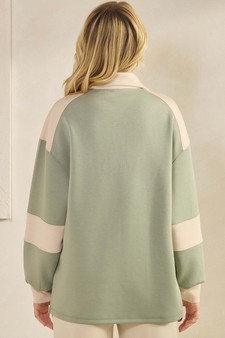 Women's Sleek ColorBlock Half-Zip Top style 2
