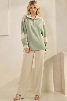 Women's Sleek ColorBlock Half-Zip Top style 5