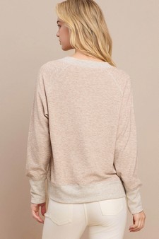 Women's Ultra Soft Long Sleeve V-Neck Pull-Over style 3