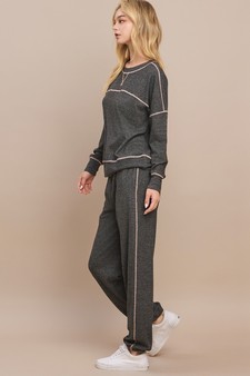 Ultra Soft Crew Neck Pull-Over and Jogger Pants Set style 2