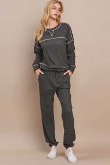 Ultra Soft Crew Neck Pull-Over and Jogger Pants Set