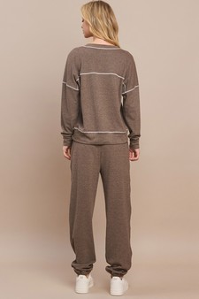 Ultra Soft Crew Neck Pull-Over and Jogger Pants Set style 3