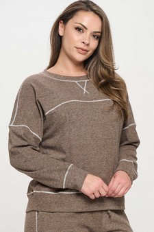 Women's Ultra Soft Long Sleeve Crew Neck Pull-Over (XL only) style 3