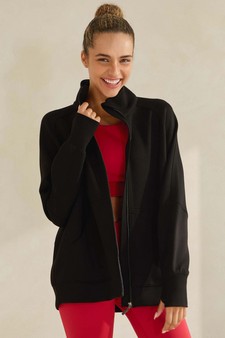 Women's Ultra Soft Funnel Neck Full Zip Jacket (L only)