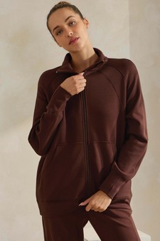 Women's Ultra Soft Funnel Neck Full Zip Jacket (L only)