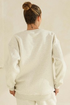 Women's Cozy Fleece Oversized Sweatshirt style 2