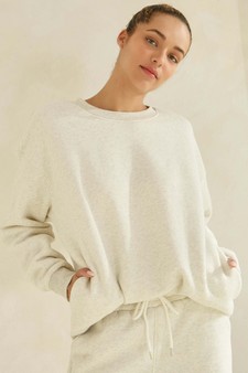 Women's Cozy Fleece Oversized Sweatshirt style 4