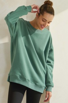 Women's Cozy Fleece Oversized Sweatshirt style 4