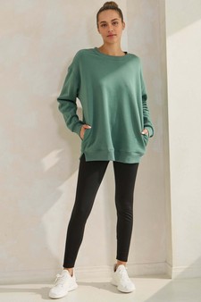 Women's Cozy Fleece Oversized Sweatshirt style 5