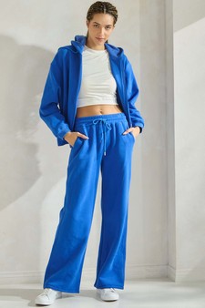 Women's Cozy Fleece Zip Hoodie Sweatpants set style 4