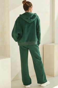 Women's Cozy Fleece Zip Hoodie Sweatpants set style 2