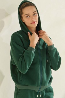 ETA 12/12/24 - Women's Cozy Fleece Front Zip Hoodie style 4