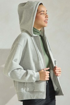 ETA 11/25/24 - Women's Cozy Fleece Front Zip Hoodie style 3