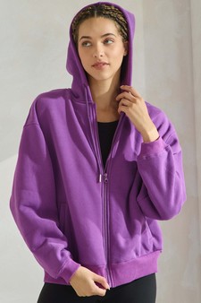 ETA 11/25/24 - Women's Cozy Fleece Front Zip Hoodie style 4