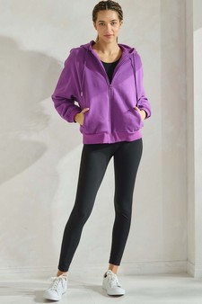 ETA 11/25/24 - Women's Cozy Fleece Front Zip Hoodie style 5