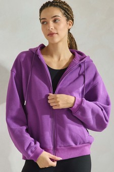 ETA 11/25/24 - Women's Cozy Fleece Front Zip Hoodie