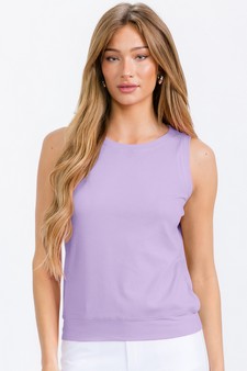 Women's LuxeAir Ribbed Crew Neck Loose Fit Tank style 4