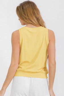 Women's LuxeAir Ribbed Crew Neck Loose Fit Tank style 2