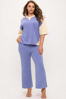 Women's Two Tone Sofie Soft Short Sleeve Top style 5