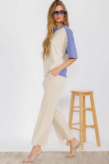 Women's Two Tone Sofie Soft Short Sleeve Top style 5