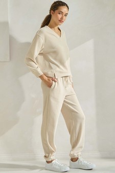 ETA 01/09/25 - Women's Corduroy V Neck Top and Jogger Set style 3