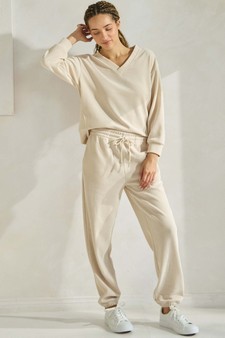 ETA 01/09/25 - Women's Corduroy V Neck Top and Jogger Set