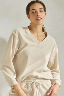 eta 01/09/25 - Women's V Neck Corduroy Long Sleeve Top style 4